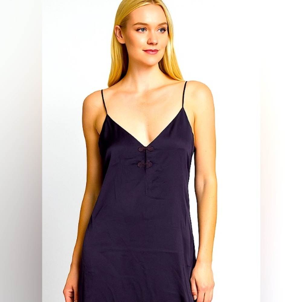 Reformation purple silk rosette slip dress / top L $158 
Classic fall designer